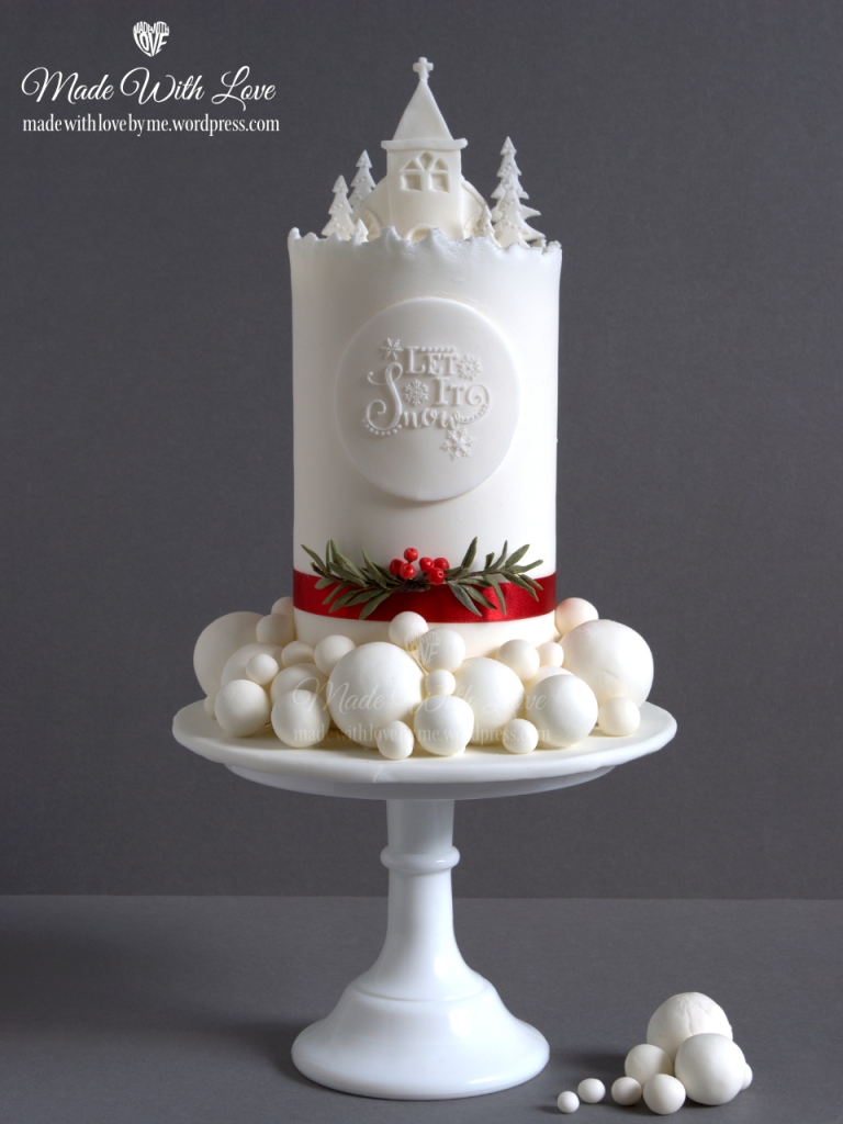 Let It Snow Christmas Cake